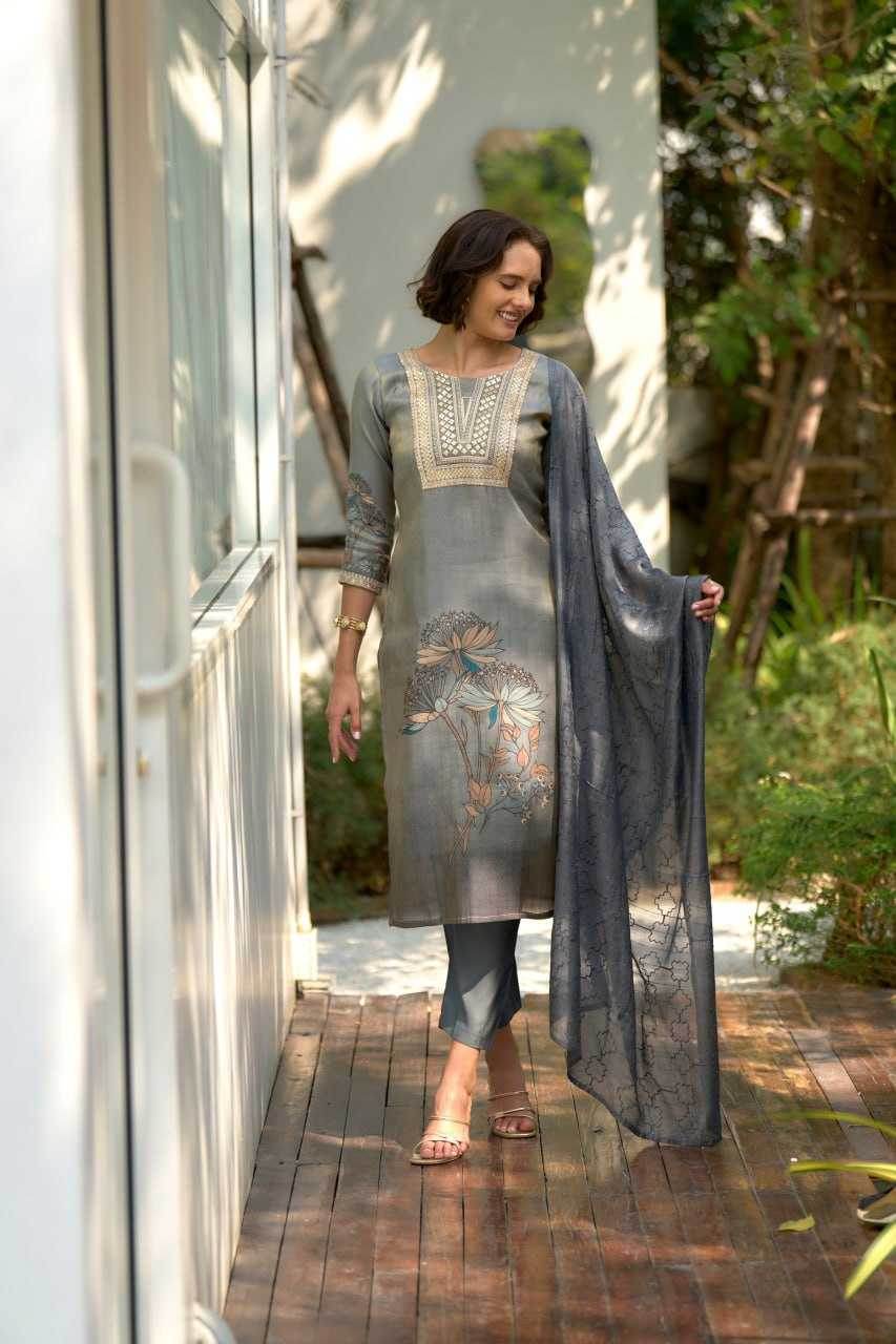 Tissue Embroidered Kurtis - MYLUXURY LANE ENTERPRISE